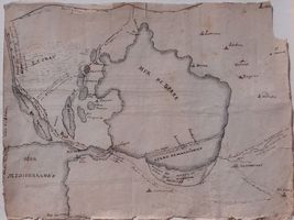 Croquis de l’étang de Berre en 1808 par Philippe Girard