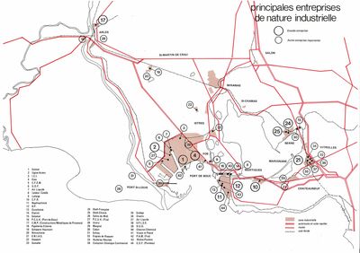 Implantations industrielles dans la région Fos/étang de Berre
