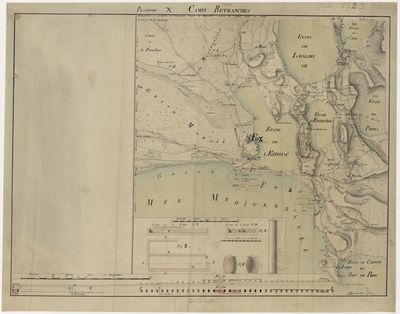 Carte des étangs autour de Fos (1823)