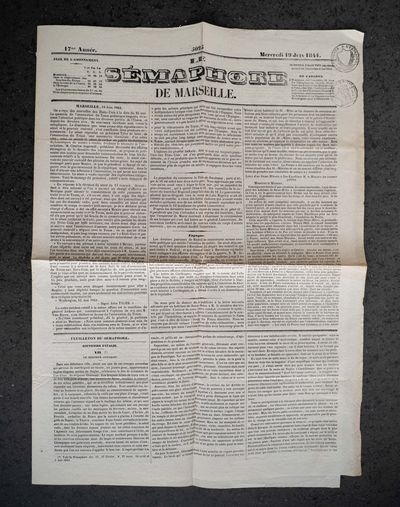<em>Le sémaphore de Marseille</em>&nbsp;: lettre ouverte d’un habitant de St Mitre au ministre des travaux publics (19 juin 1844)